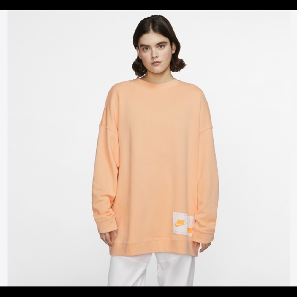 Nike Unisex Oversized Crewneck Sweatshirt Orange XS